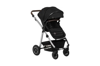 Silla de paseo multiusos 2 en 1 Amber - Desde recién nacido - Negro y plateado