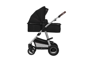 Silla de paseo multiusos 2 en 1 Amber - Desde recién nacido - Negro y plateado