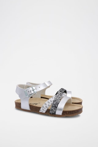 Sandalias Rosso - Negro y plateado
