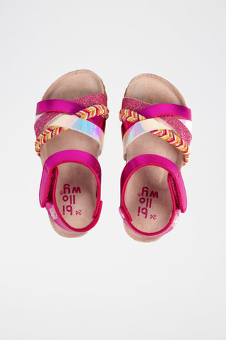 Sandalias Rosso - Blanco, amarillo, violeta y dorado