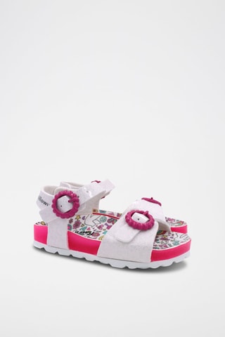 Sandalias Bio Gel - Blanco, violeta y gris
