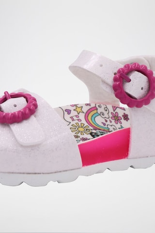 Sandalias Bio Gel - Blanco, violeta y gris
