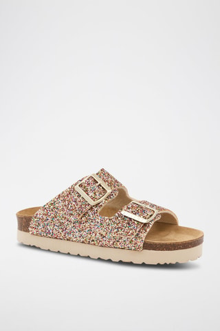 Sandalias con plataforma - Marrón