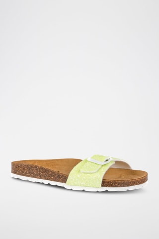 Sandalias de piel Rosso - Blanco, amarillo y plateado