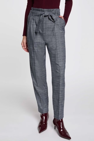 Pantalon carotte taille haute - Multicolore