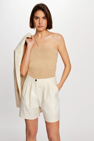 Short taille haute - Blanc