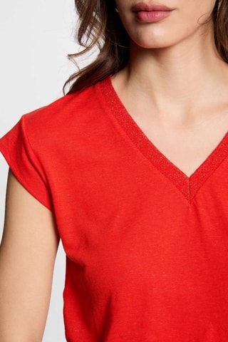 T-shirt en lin - Orange