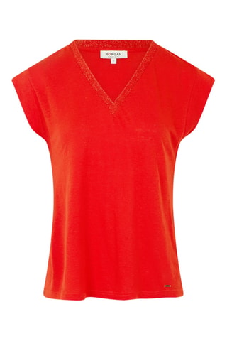 T-shirt en lin - Orange