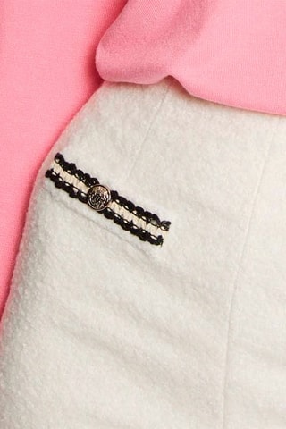 Short taille haute - Blanc et noir