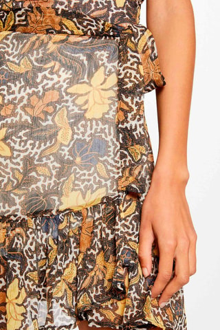 Jupe droite taille haute  - Multicolore