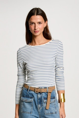 T-shirt - Blanc et bleu