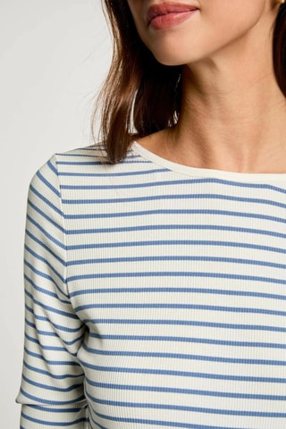 T-shirt - Blanc et bleu