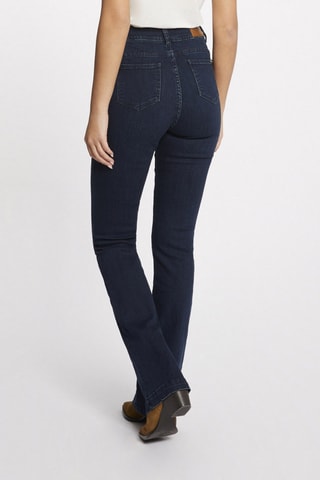 Jean droit taille haute - Bleu