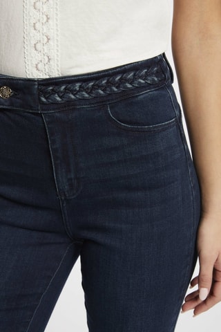 Jean droit taille haute - Bleu