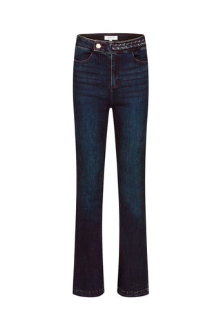 Jean droit taille haute - Bleu