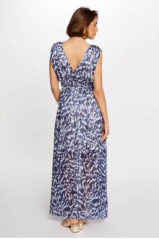 Robe longue  - Blanc et bleu