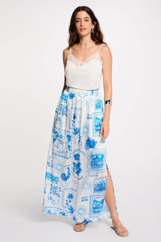 Jupe longue taille haute - Multicolore