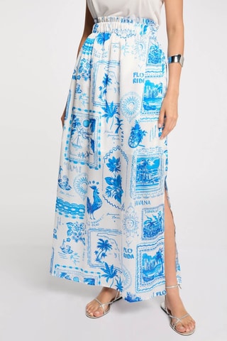 Jupe longue taille haute - Multicolore