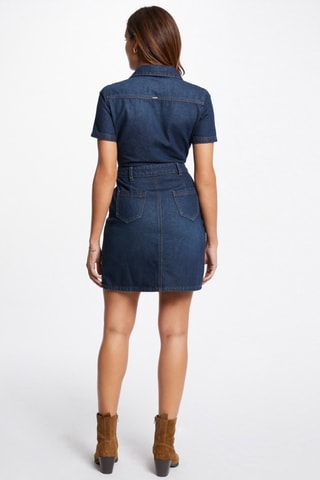 Robe chemise en jean - Bleu