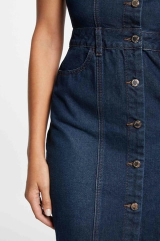 Robe chemise en jean - Bleu