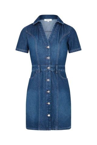 Robe chemise en jean - Bleu