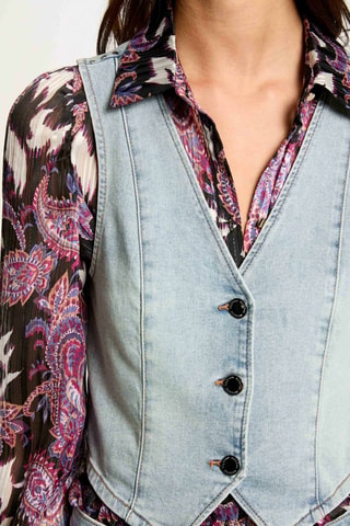 Gilet sans manches en jean - Bleu