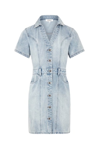 Robe chemise en jean - Bleu