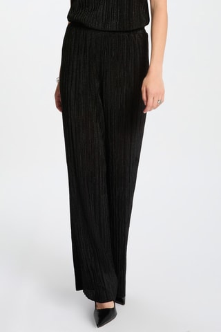 Pantalon plissé taille haute - Noir
