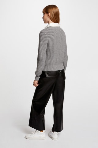 Pull trompe-l’œil  - Gris