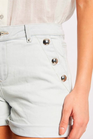 Short en jean  - Blanc