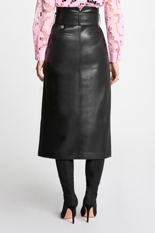 Jupe midi taille haute - Noir