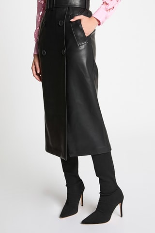 Jupe midi taille haute - Noir