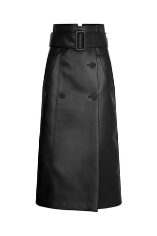 Jupe midi taille haute - Noir