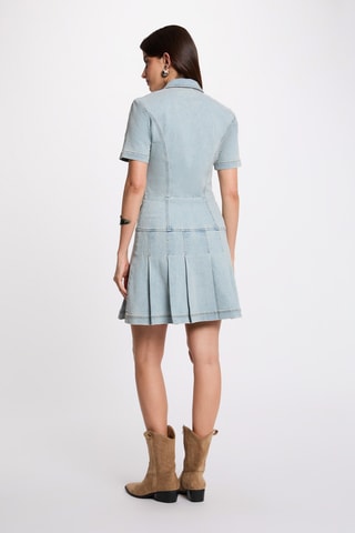 Robe patineuse en jean - Bleu