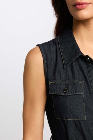 Robe chemise en jean - Bleu