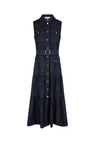 Robe chemise en jean - Bleu