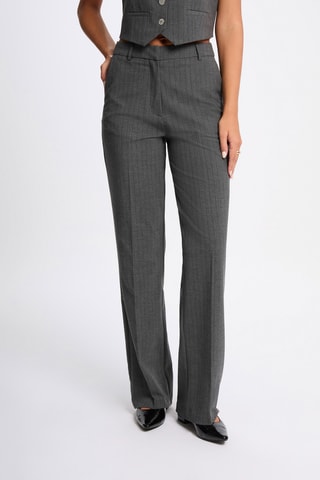 Pantalon taille haute - Gris