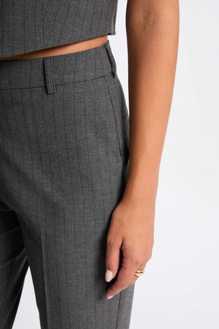 Pantalon taille haute - Gris