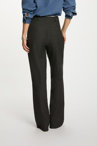 Pantalon taille haute - Gris