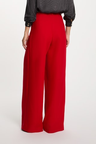 Pantalon taille haute - Rouge