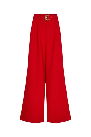 Pantalon taille haute - Rouge