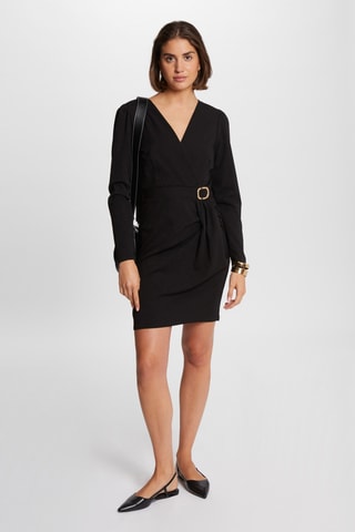 Robe portefeuille - Noir
