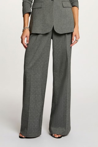 Pantalon taille haute - Gris