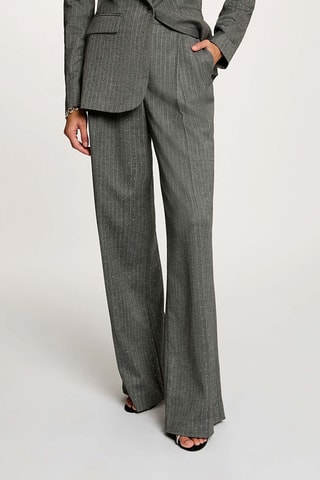 Pantalon taille haute - Gris