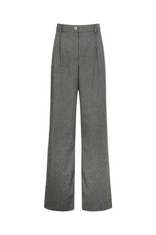 Pantalon taille haute - Gris