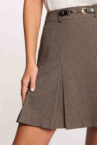 Jupe trapèze taille haute - Multicolore