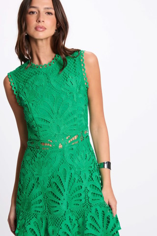 Robe en guipure - Vert