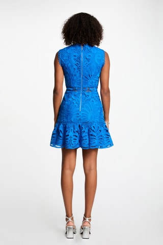 Robe en guipure - Bleu