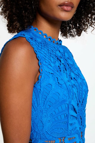 Robe en guipure - Bleu