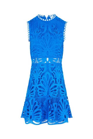 Robe en guipure - Bleu